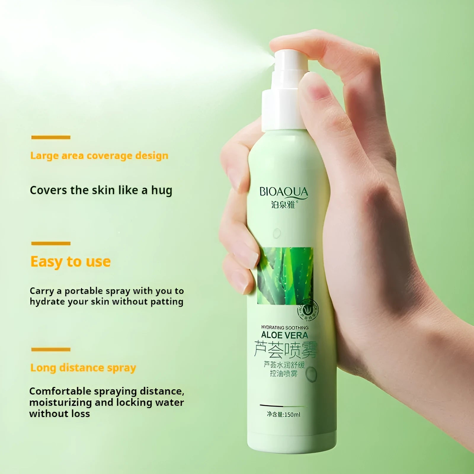 150ml moisturising toner spray bottle with fine mist applicator