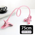 Double clip mobile phone bracket with 75cm ABS arm for bedside use