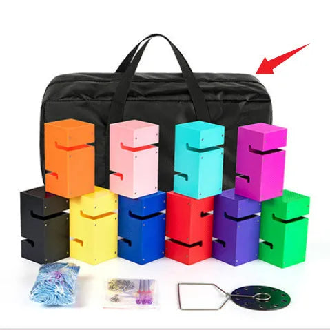 ABS plastic outdoor group building game equipment with pull ropes and tower blocks for team expansion activities