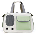 Large foldable canvas pet shoulder bag in black, green, or yellow colour options