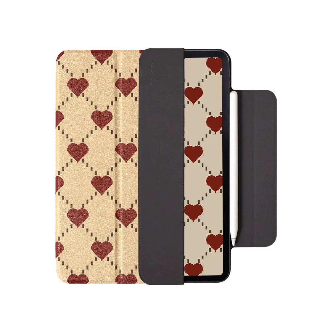 Magnetic double-sided clip case for iPad Air 5 and Air 4 in polyurethane flat plate shell.