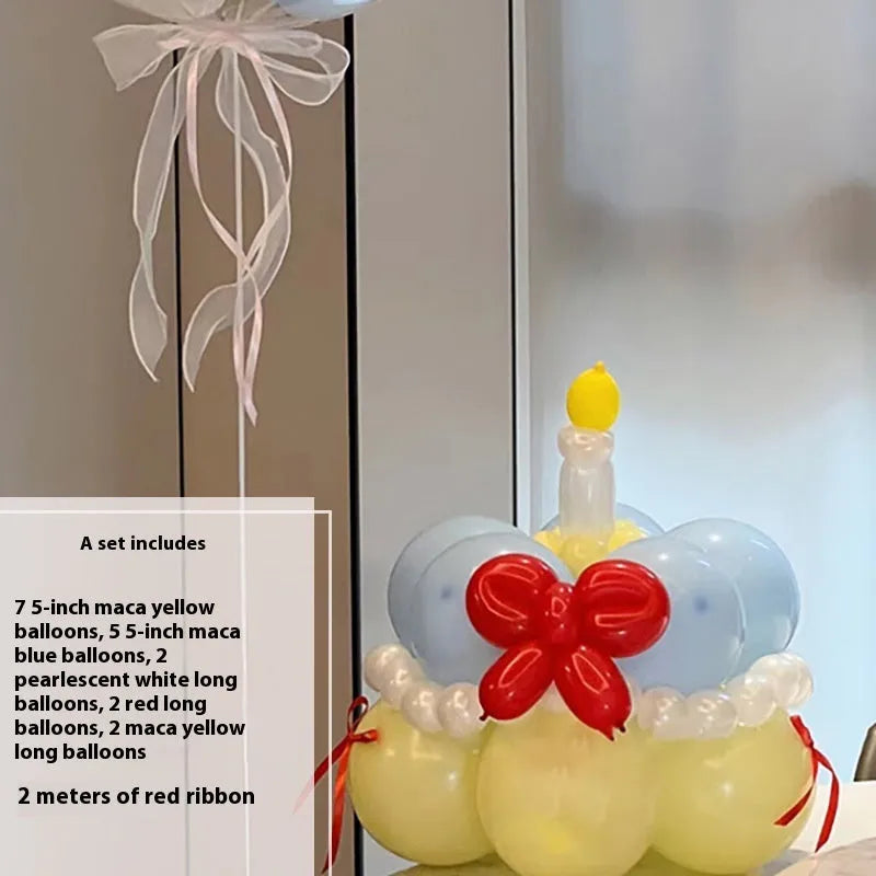Balloon bouquet DIY kit with round balloon components for party decoration assembly