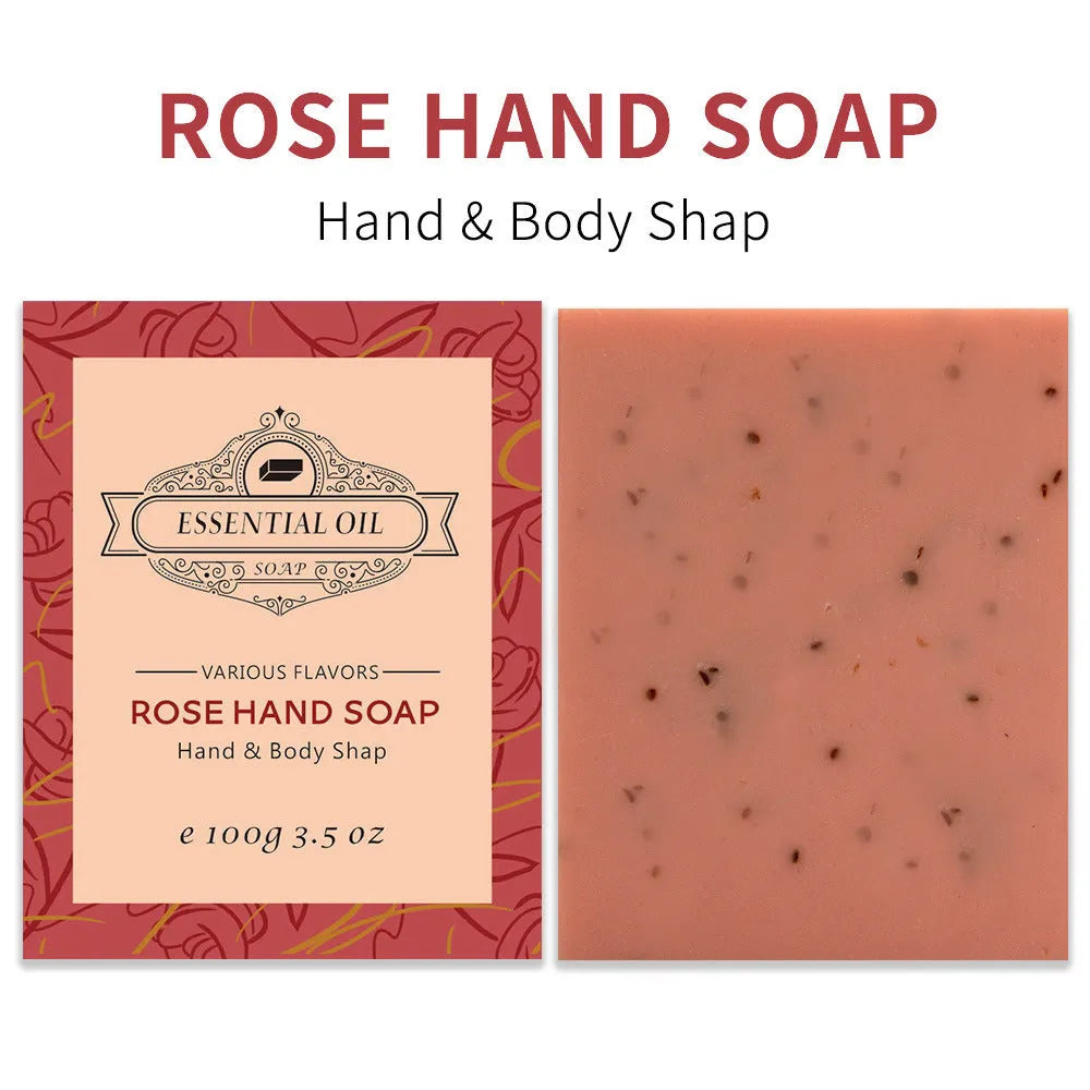 Handmade frosted essential oil soap bar for bathing and whole body cleansing