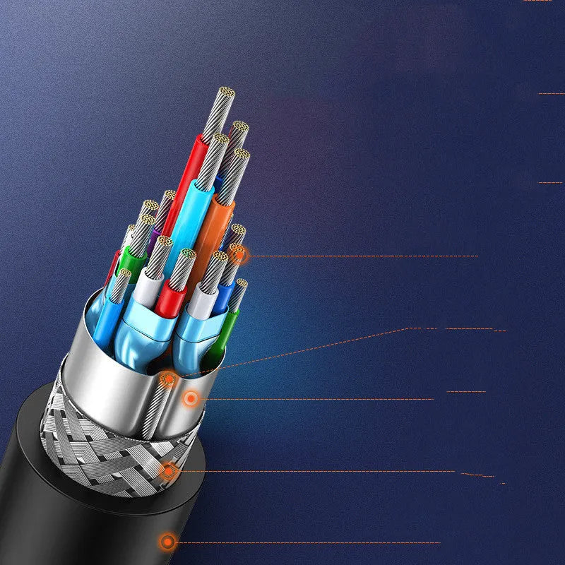 HDMI to VGA adapter cable with round black cabling and connector ends, available in four length options