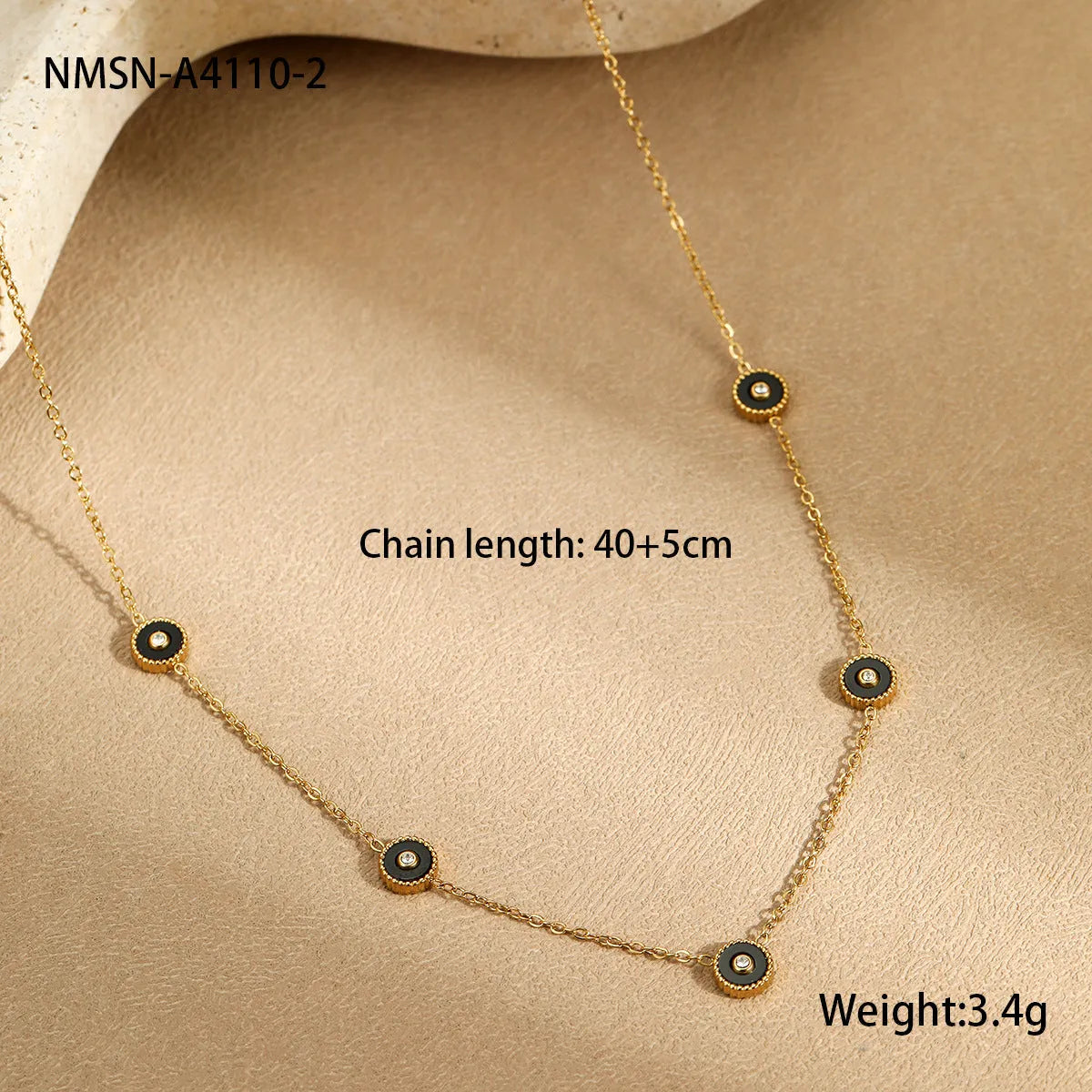 Gold-plated fritillary geometric bracelet and necklace set for women