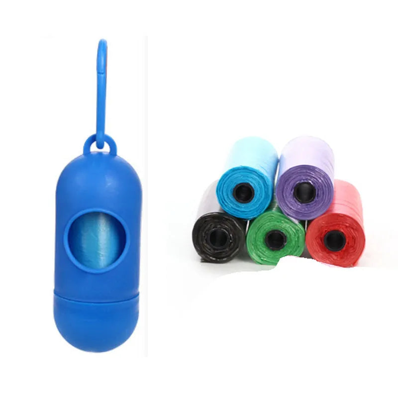 Coloured dog poop bags for waste cleanup showing 22.5 x 30 cm dimensions