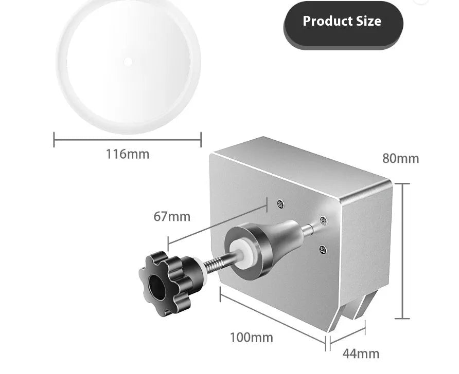Single-slot ultrasonic cleaning machine for disc and vinyl record maintenance with control panel.