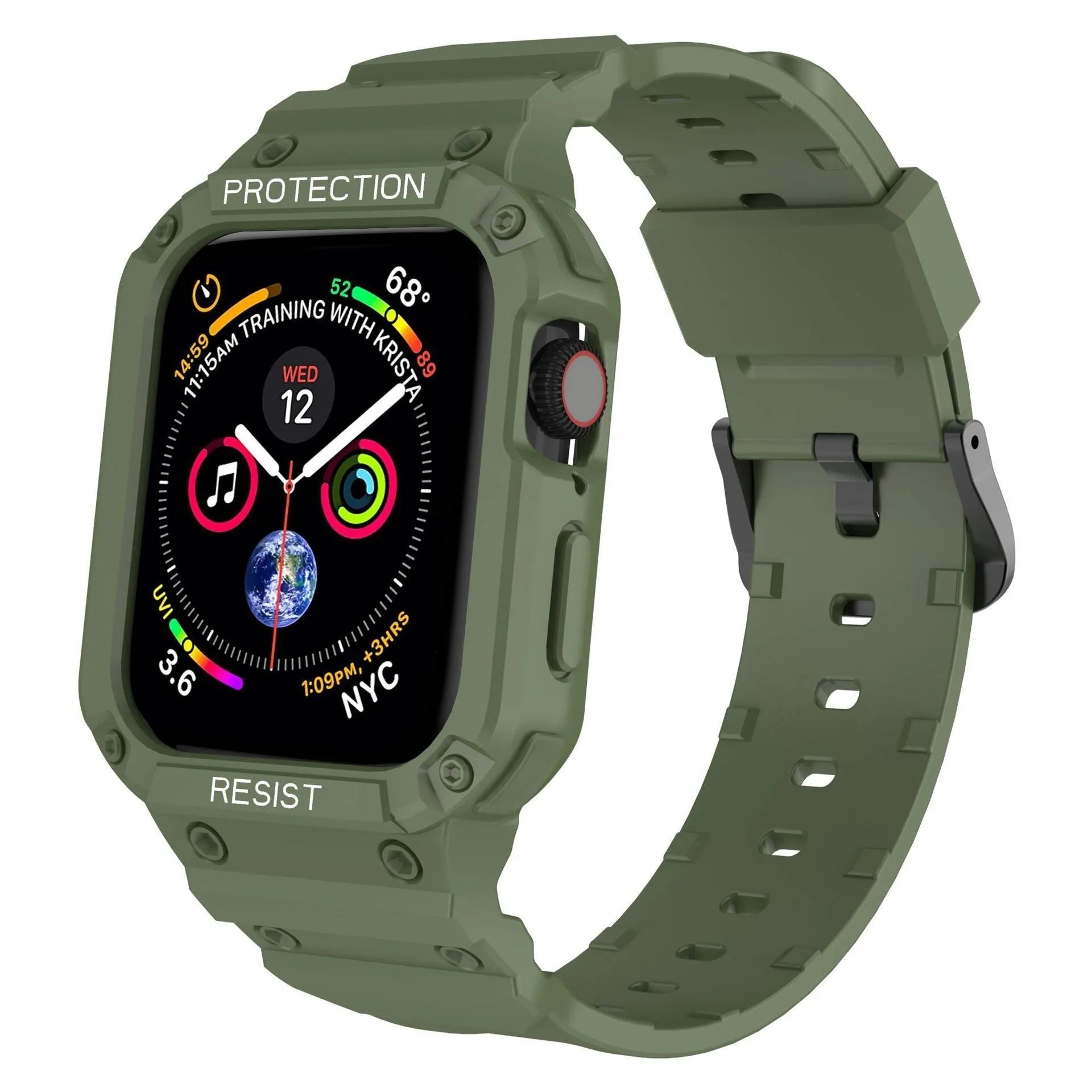 Soft TPU sports replacement strap for Apple Watch Series 8 in multiple colour options