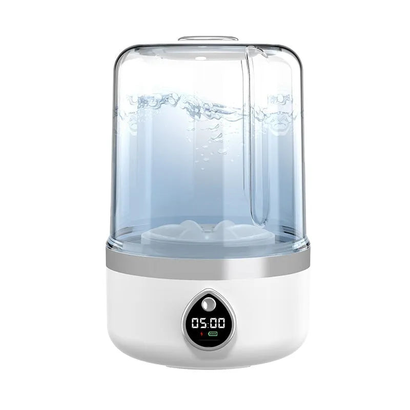 White portable USB-powered mini washing machine with 13.5cm width measurement