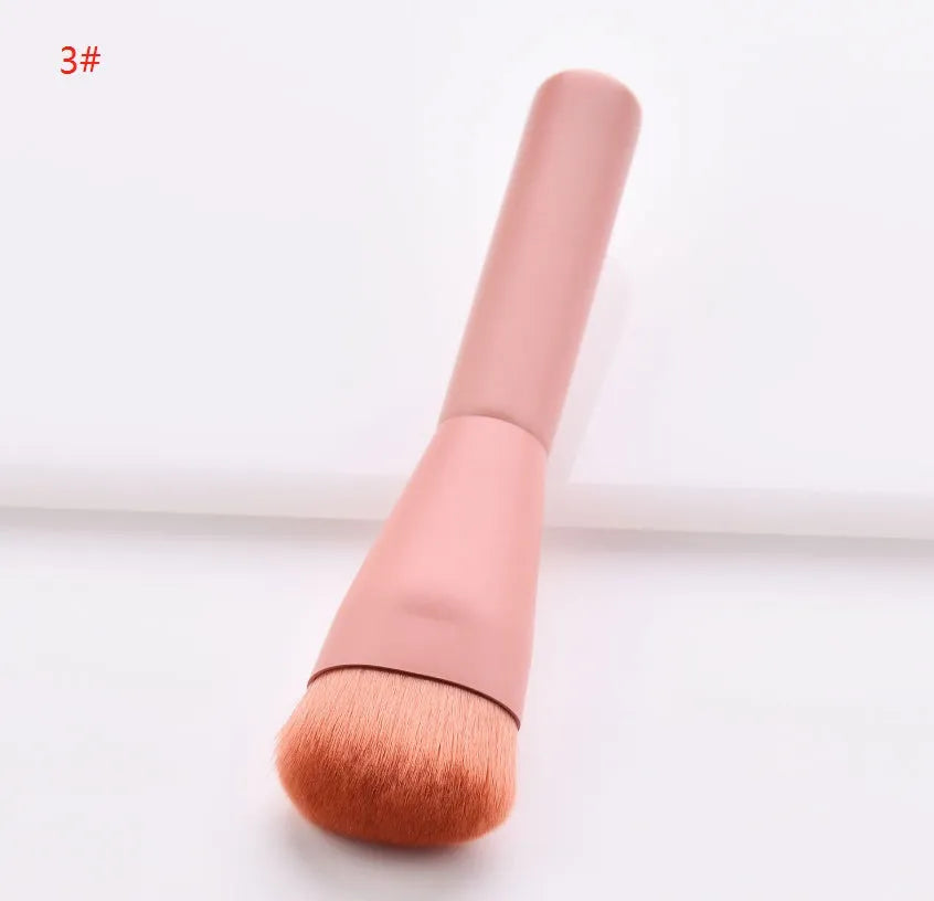 10-piece wooden handle makeup brush set with nylon bristles for professional cosmetic application