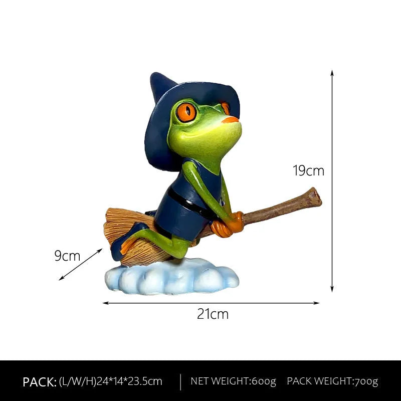 RDW123 coloured Magic Yoga Frog plastic and resin ornament on a display surface.