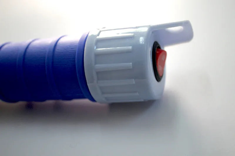 Blue manual siphon pump for fuel transfer with PP plastic construction