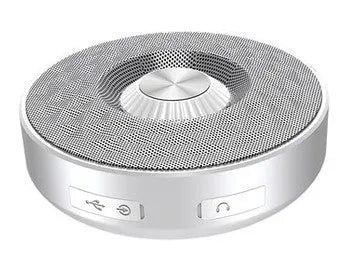 Mini wireless Bluetooth sound box in black, orange, and silvery white colour options.