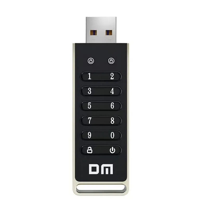 Metal encrypted USB flash drive with fingerprint sensor and digital button
