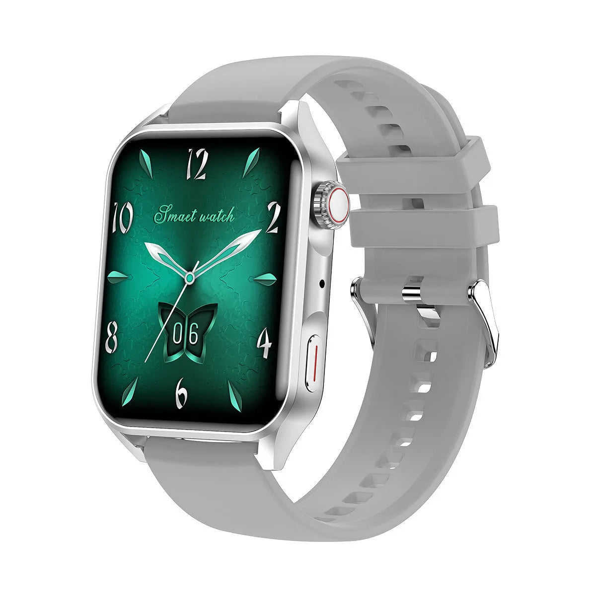 HD AMOLED smart watch with NFC on silicone strap showing multi-dial display