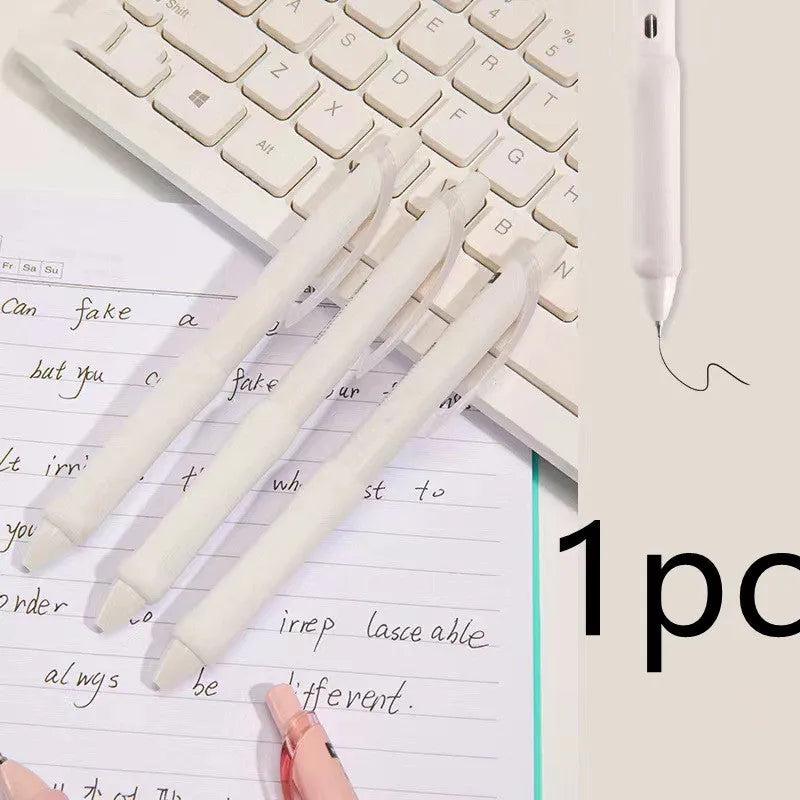 Plastic 0.5mm macaron colour press gel pen in smoked brown for student stationery