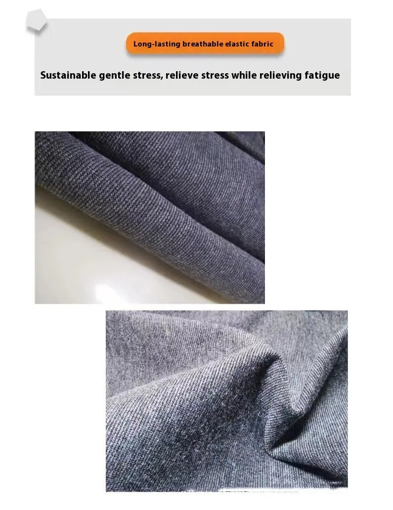 Heather grey dog anxiety jacket vest for medium dogs 12-18kg, made from brocade cotton ponte-de-roma fabric.