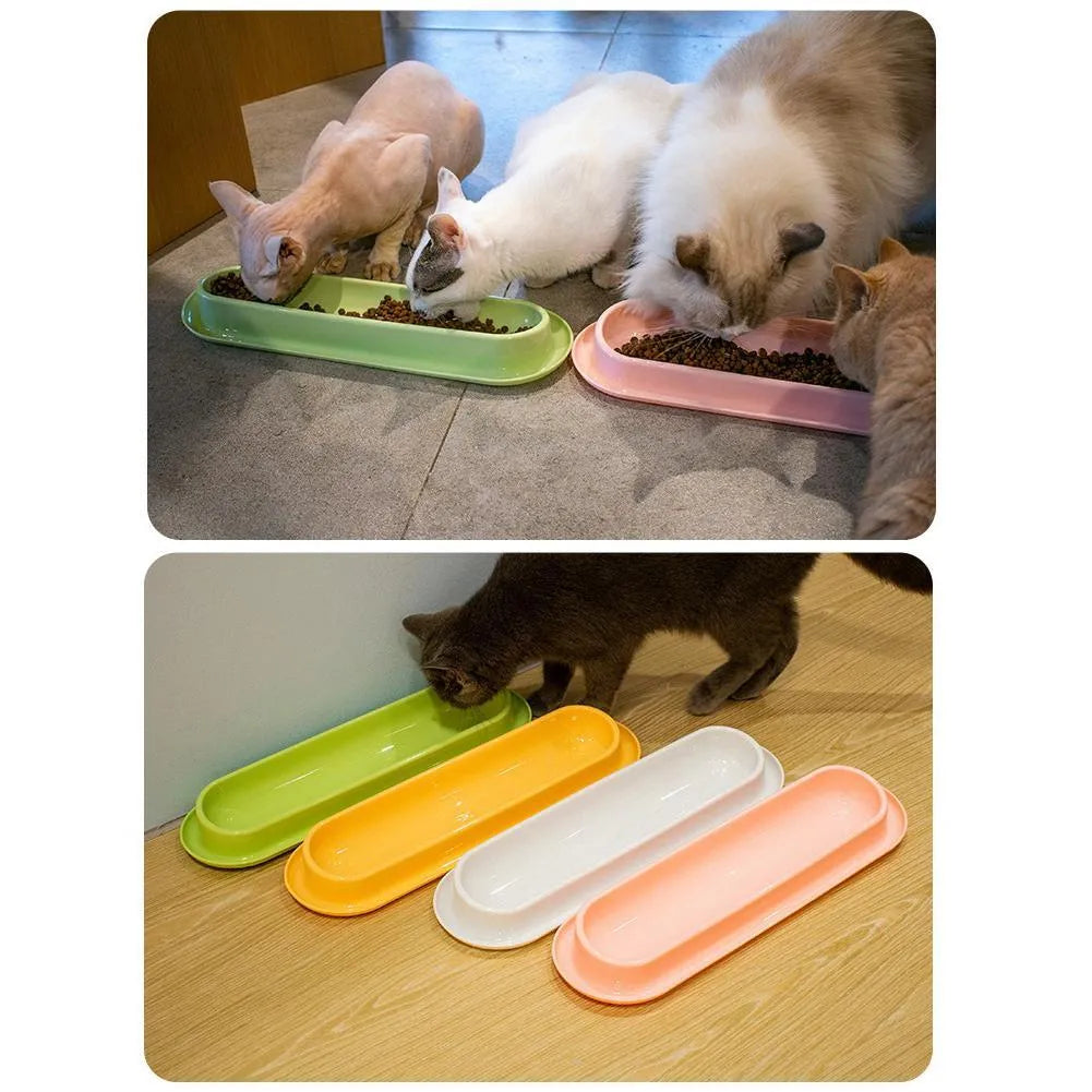 Green leakproof pet bowl set with raised feeding platform for dogs or cats.