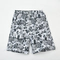 Men's floral printed swimming trunks with five-point design in quick-dry polyester material