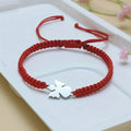 Cute stainless steel hand-woven angel bracelet in red, blue, black, and white unisex couple style