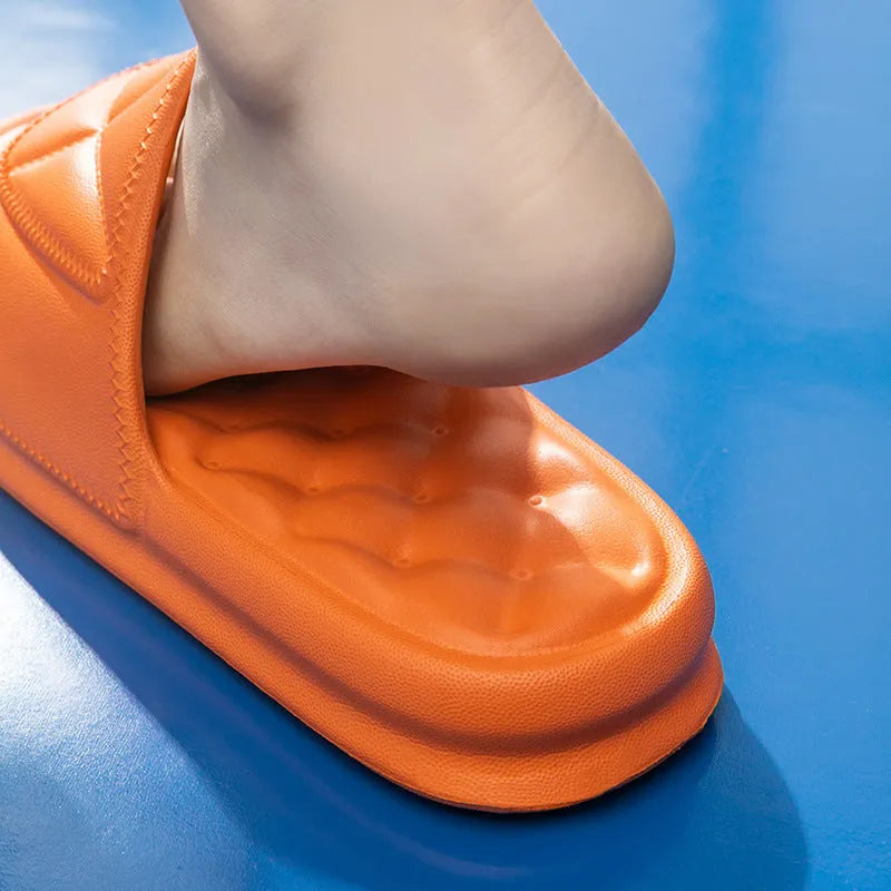 EVA bathroom slippers with thick non-slip soles in five colour options