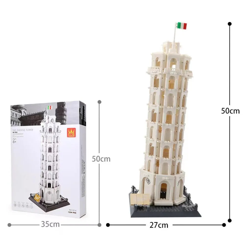 Wange small particle building blocks set with over 800 pieces for world landmark model construction