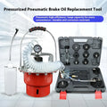 Pneumatic brake fluid replacement machine with pressure gauge and 5L tank.