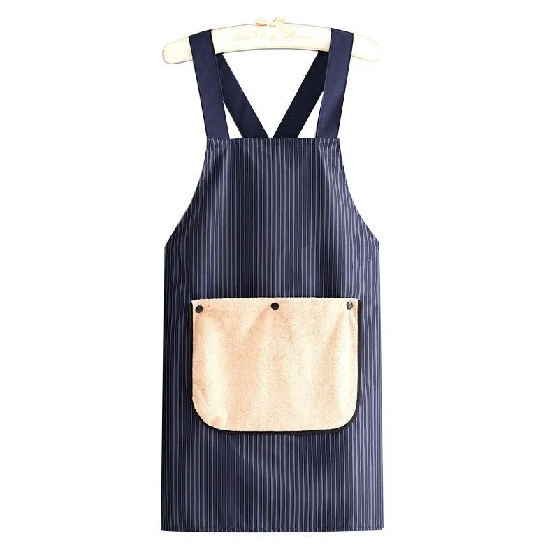 Composite waterproof kitchen apron in various colours including black, blue and coffee options