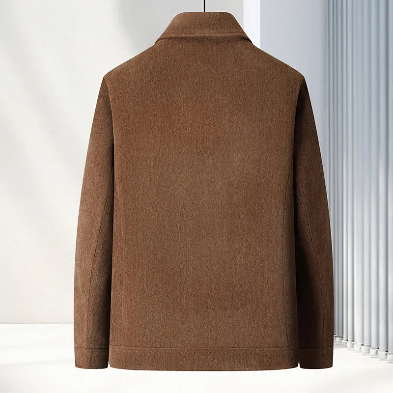 Men's slim fit lapel jacket in polyvinyl alcohol fibre available in four colours
