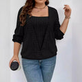 Solid colour V-neck false two-piece suit with long sleeves in polyester rib fabric