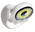 White Atomic Angel induction-powered night light with compact ABS plastic body.