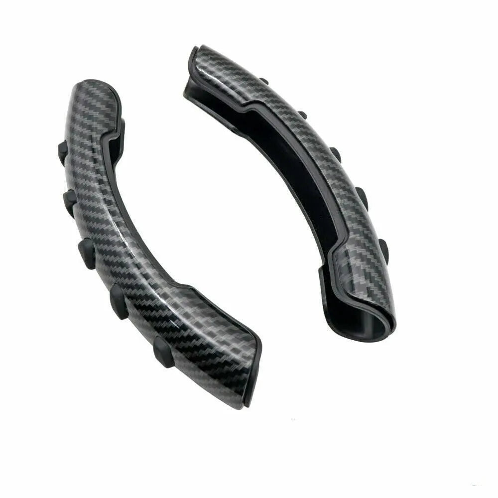 Carbon fibre black fibre steering wheel anti-slip sleeve for 38cm diameter car wheels.
