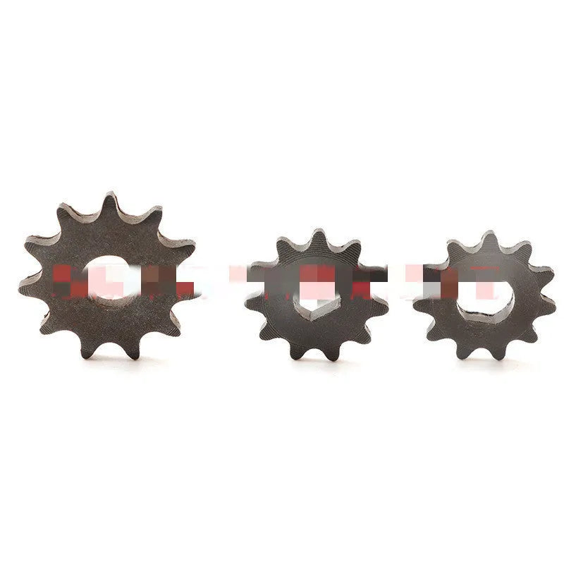 11-tooth cast iron motorcycle gear for 25hT8F chain reduction systems with non-circular appearance