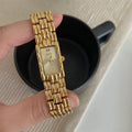 Women's mid-ancient style bracelet watch with 15mm dial and butterfly clasp