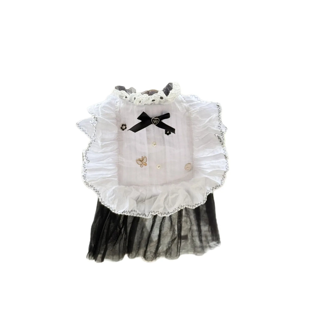 White polyester waltz gauze skirt pet clothing for small dogs with princess styling