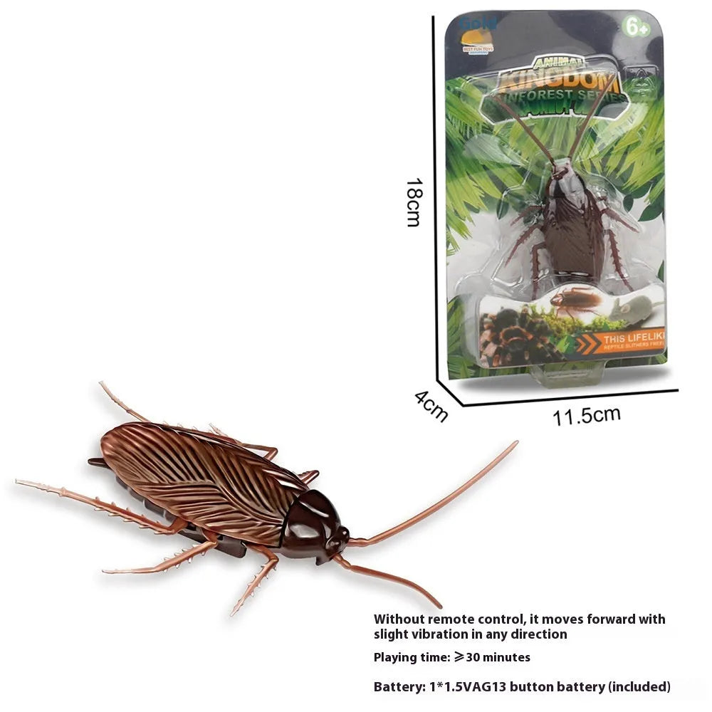 Electric vibration pet toy showing insect simulation design with walking trick mechanism