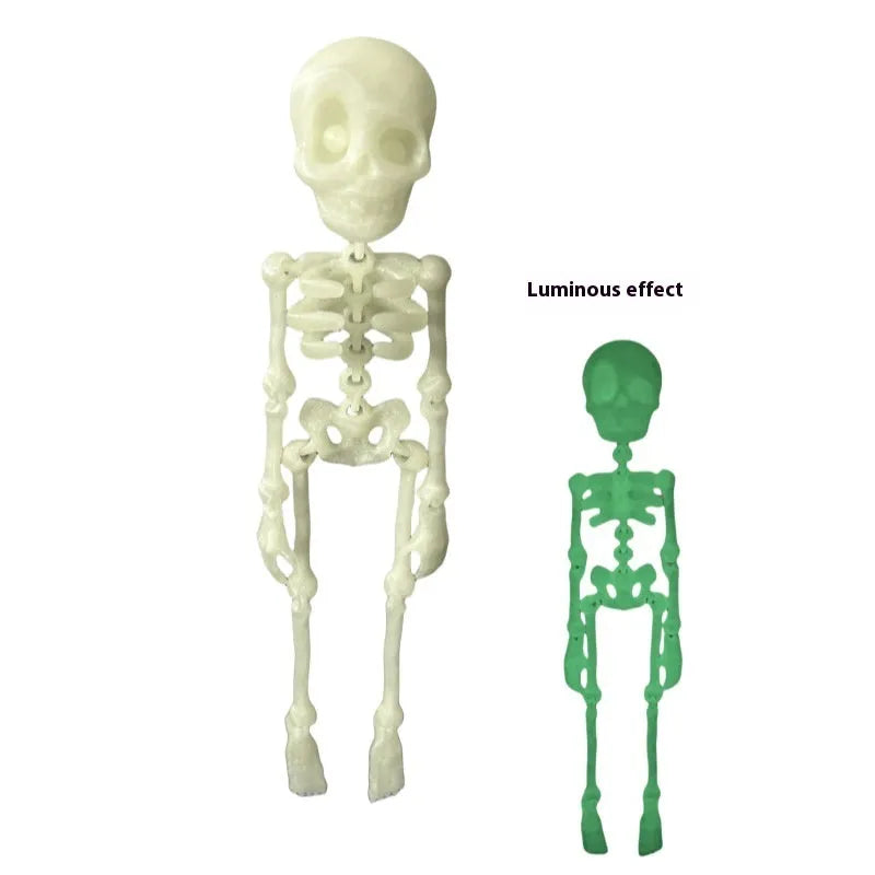 3D printed skull ornament 18cm high in various colours including luminous green and bone color for modern art decoration