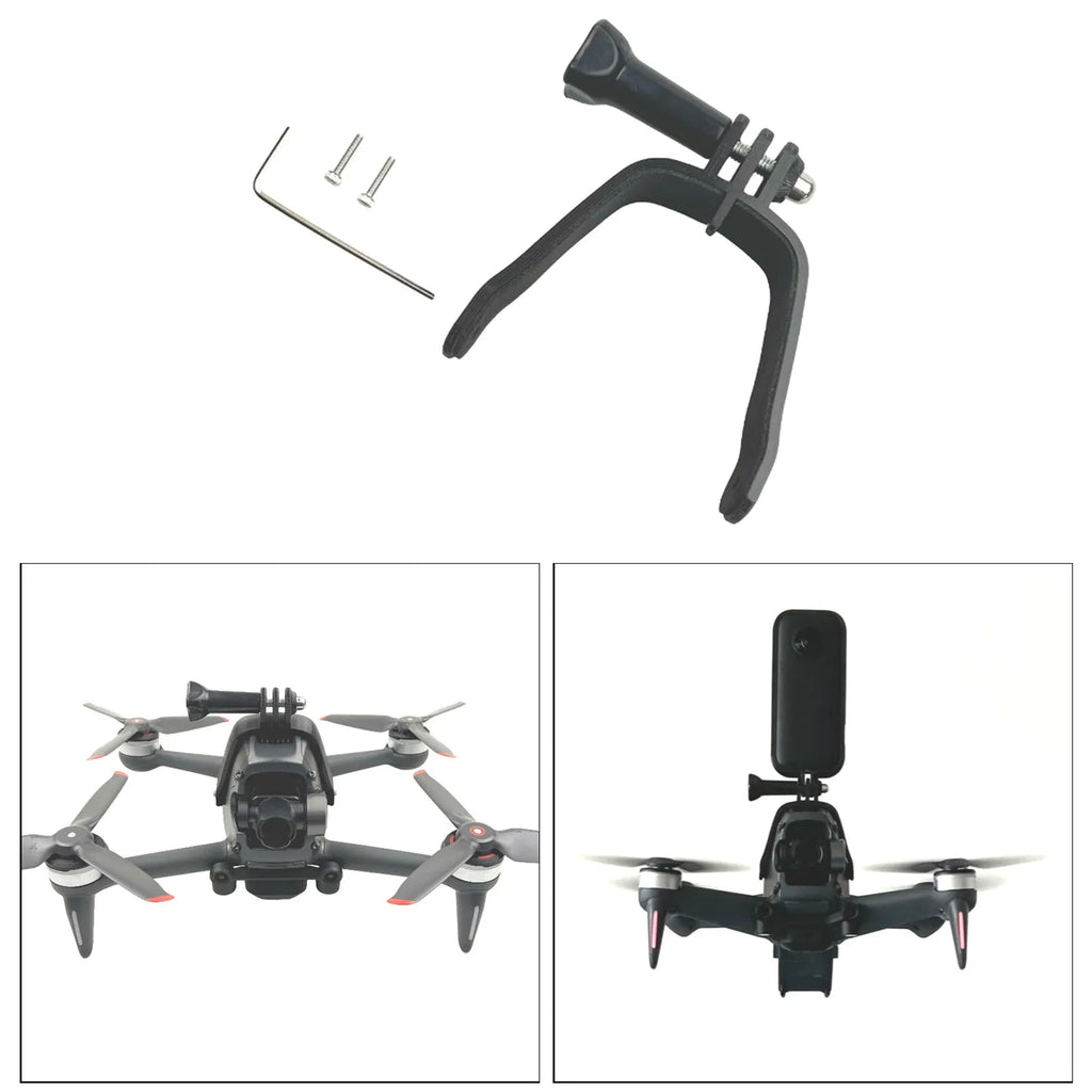 3D printed FPV drone top expansion bracket for GoPro-compatible action cameras