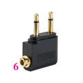 Black Bluetooth 5.4 audio adapter with flexible 3.5mm plug for wireless streaming to car stereos and headphones.