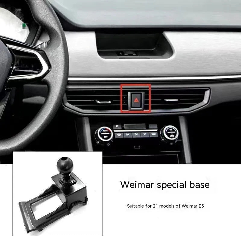 GOODWAY brand car dashboard mobile phone holder showing 360-degree rotation mechanism.