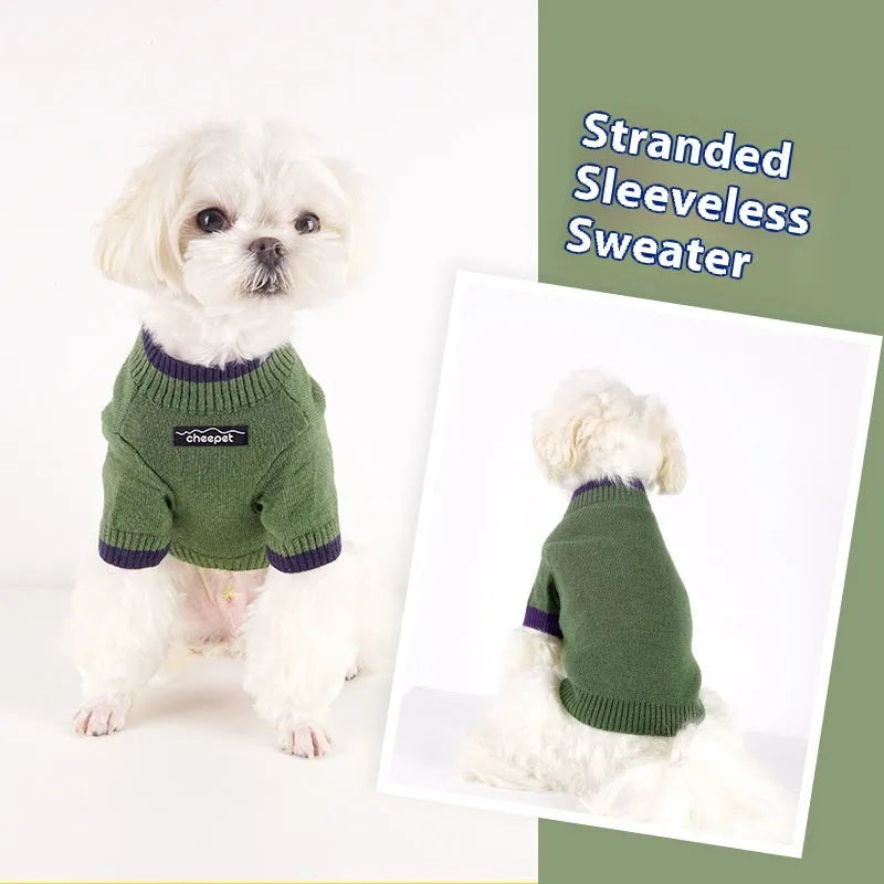 Wool British style pet sweater for dogs and cats in various colours and sizes