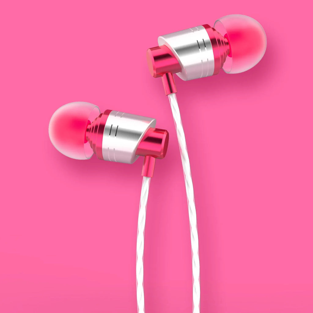 Black wired in-ear headphones with a 3.5mm plug and inline microphone on a 1.2m cable.