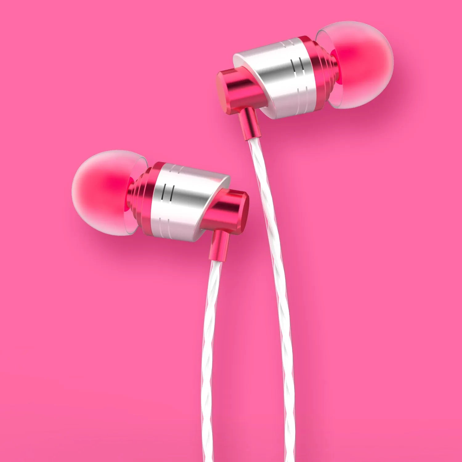 Black wired in-ear headphones with a 3.5mm plug and inline microphone on a 1.2m cable.