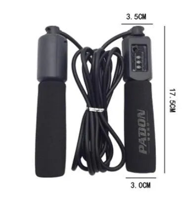 Adjustable 3 metre skipping rope with sponge grip handles in multiple colour options