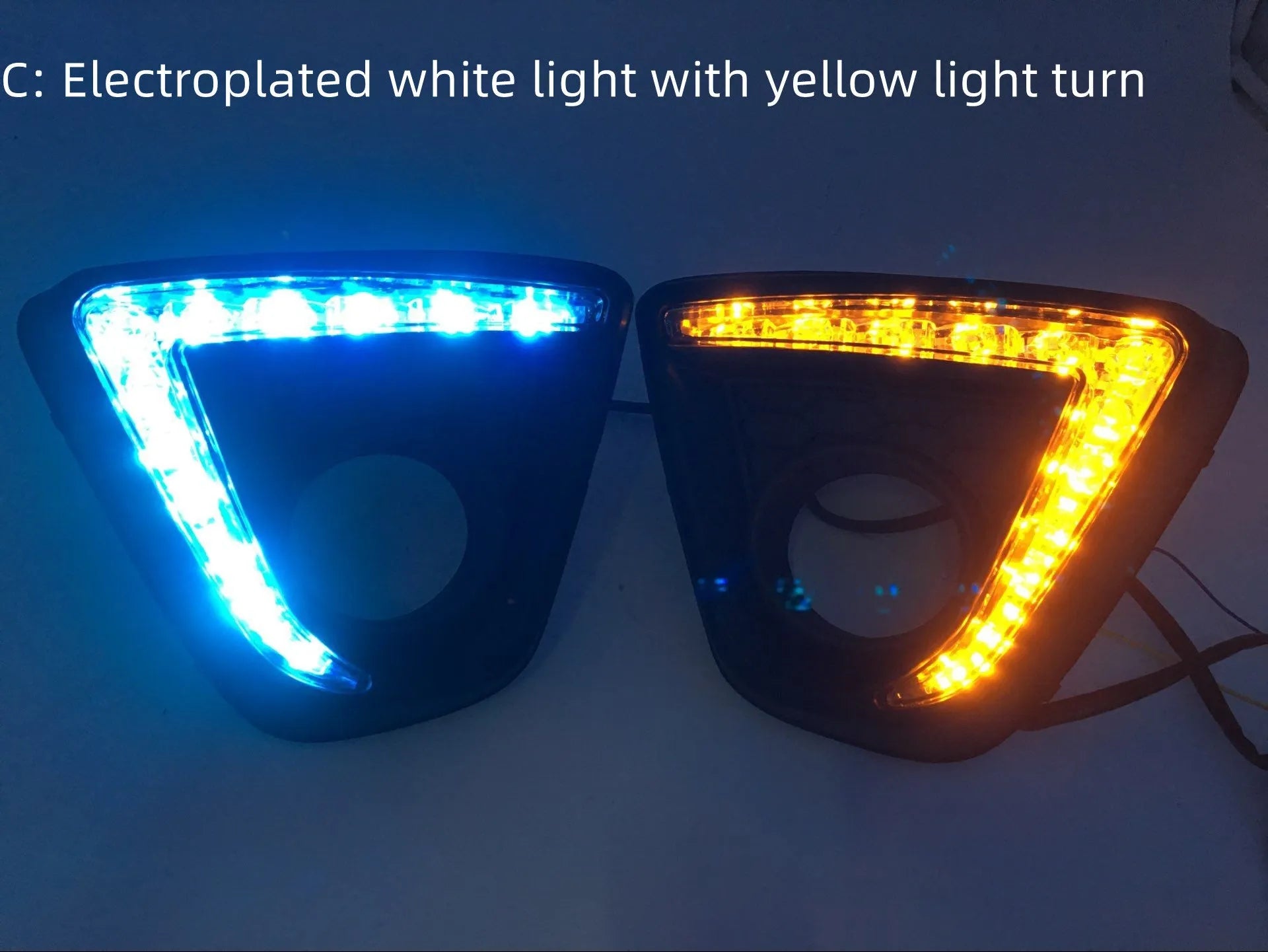 Mazda CX-5 LED daytime running lights with electroplated white finish and turning yellow light options