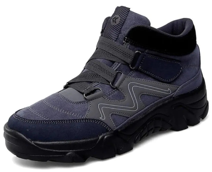 Men's casual shoes in black, brown, dark grey, black white, and black blue colour options.