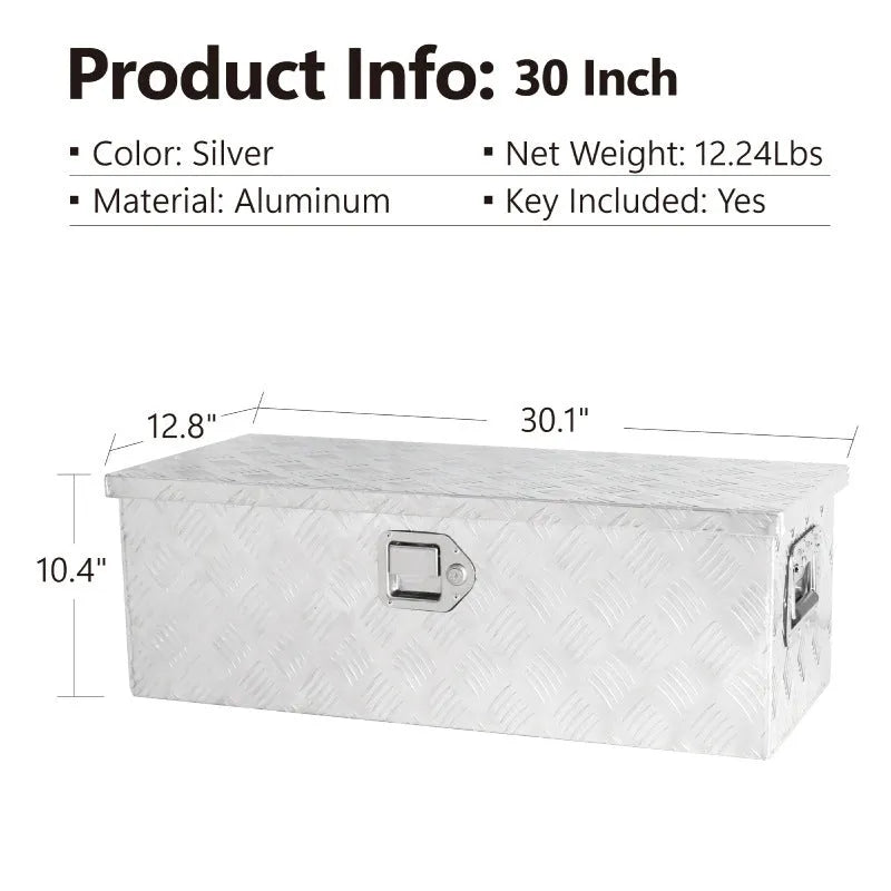 Black aluminium alloy tool case with 26-inch dimensions and T-casting design