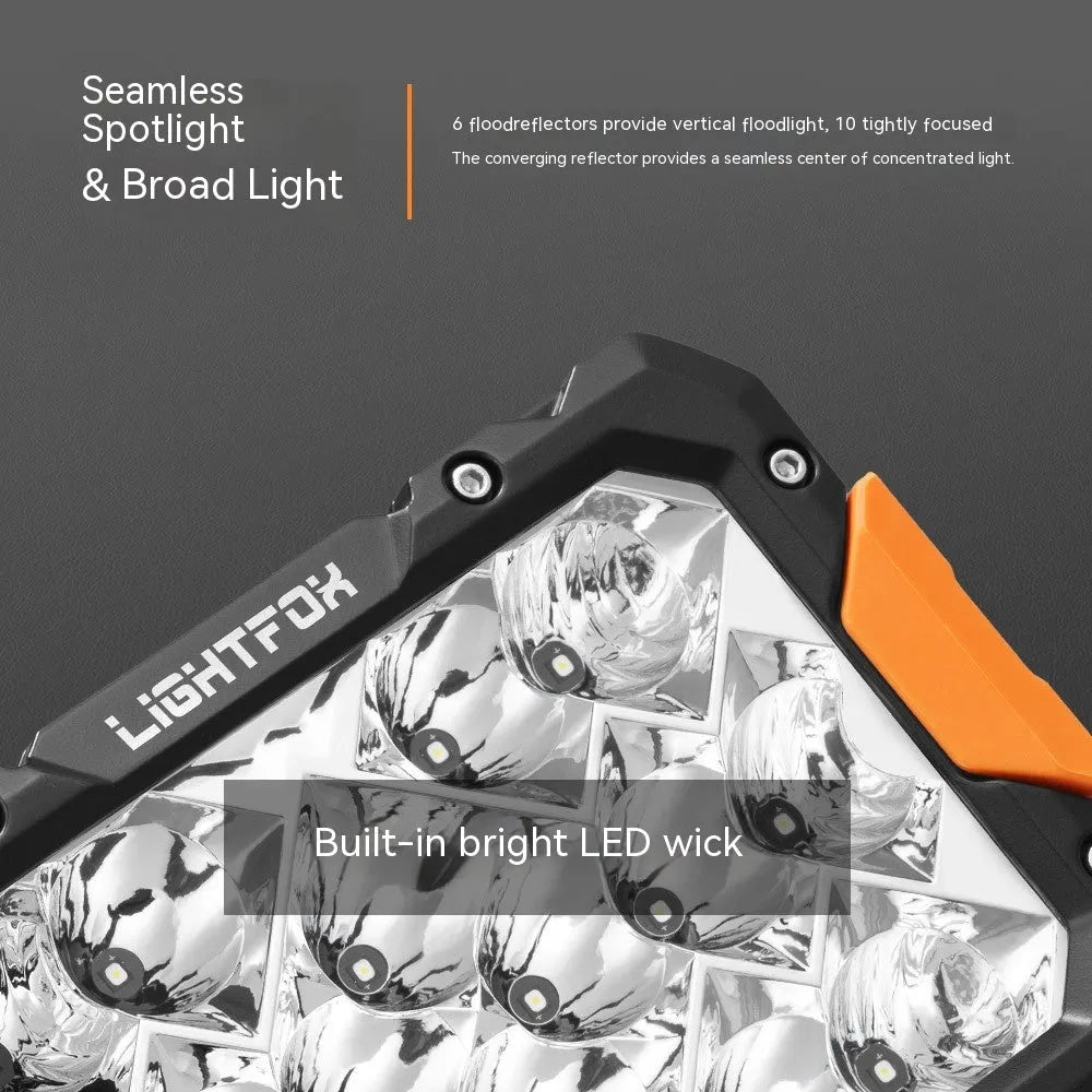 Universal LED front bumper light kit with black aluminium housing for off-road vehicle retrofitting