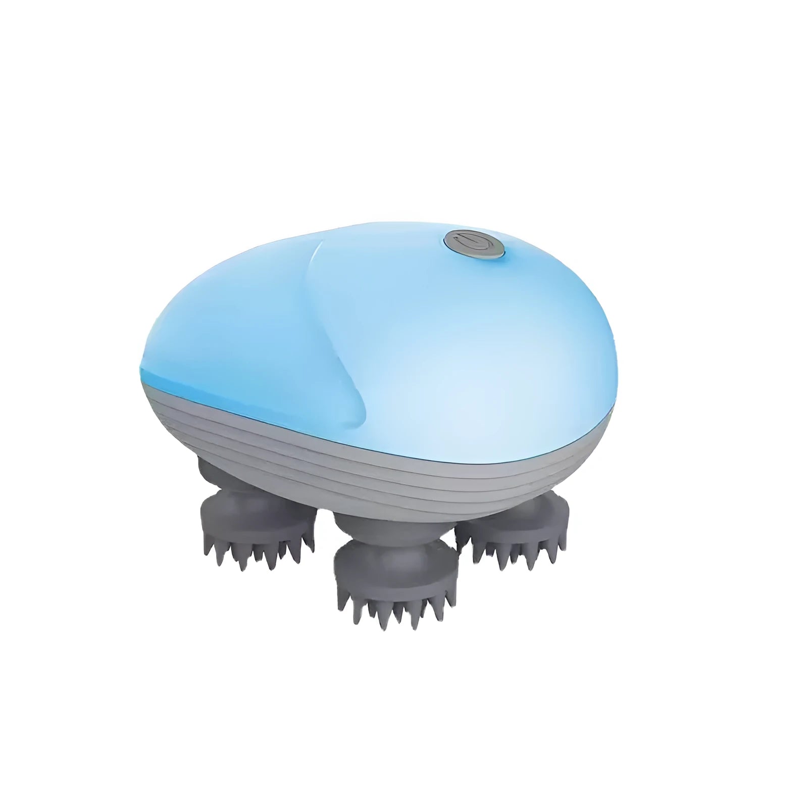 Electric cat massager with four rotating heads in blue colour