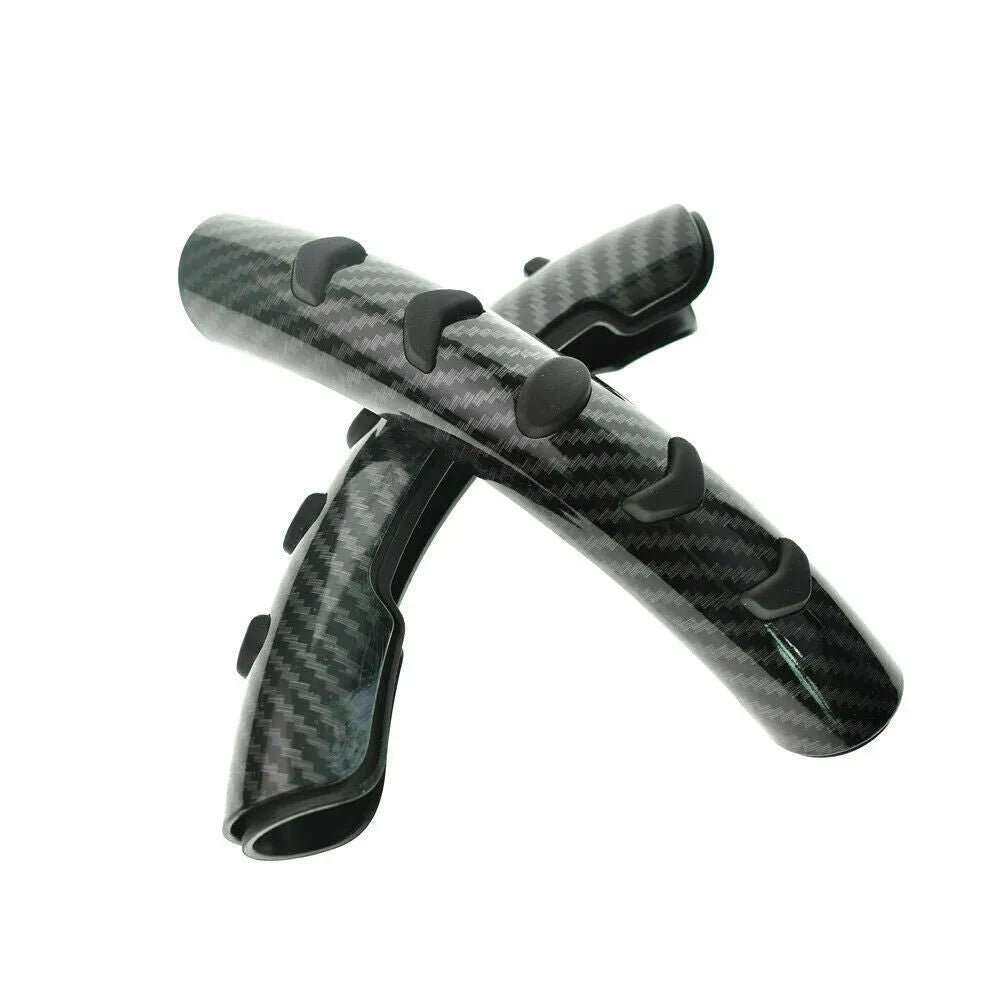 Carbon fibre black fibre steering wheel anti-slip sleeve for 38cm diameter car wheels.